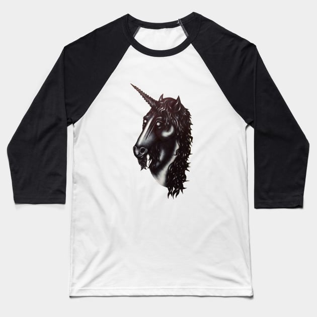 Dark Unicorn Baseball T-Shirt by Anewman00.DESIGNS